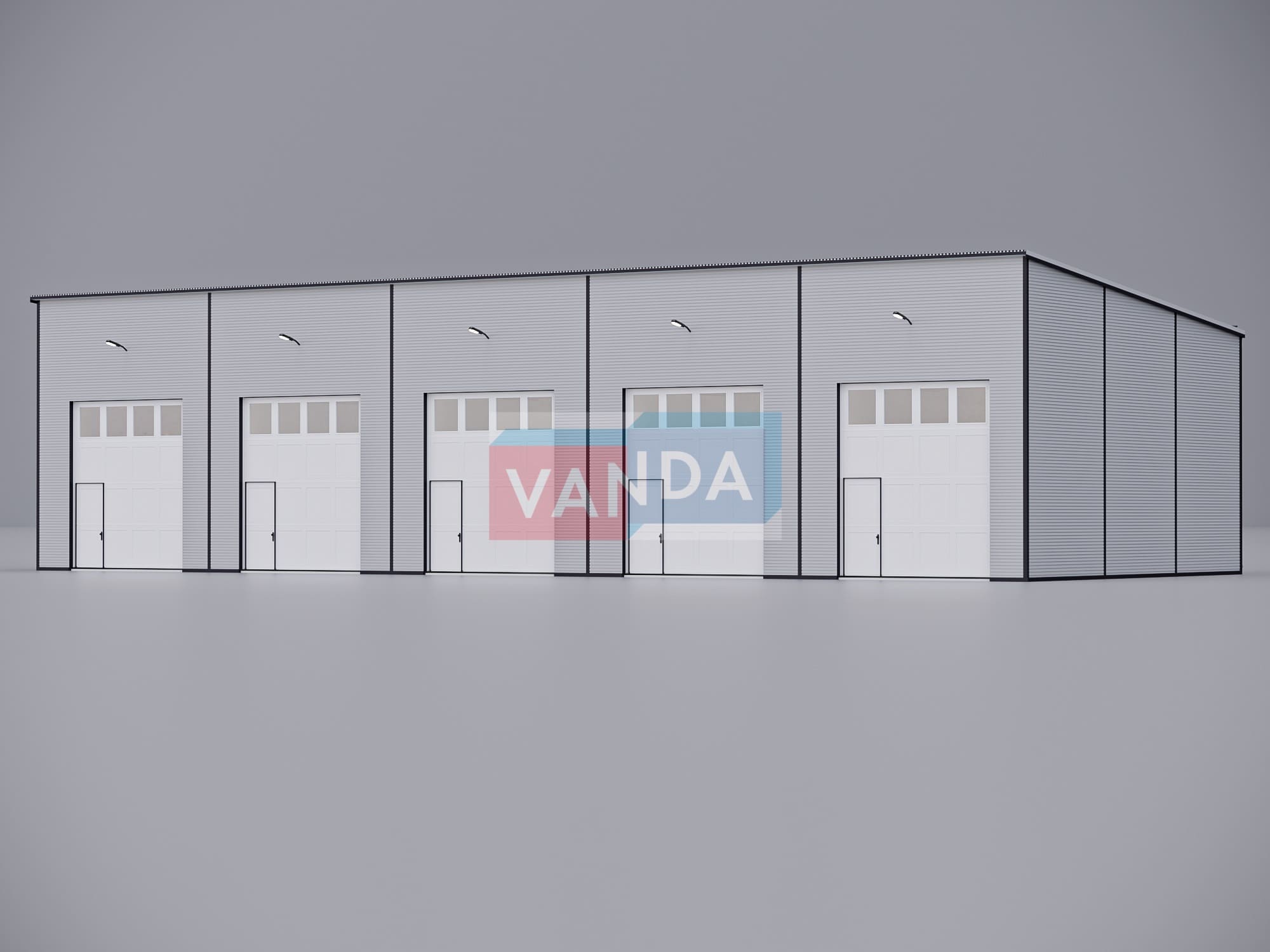 Автосервис из сэндвич панелей 30х12